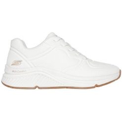 Buty do chodzenia damskie Skechers Bobs Arch Comfort B. Białe buty treningowe Skechers, bez wzorów, z materiału, bez zapięcia, trekkingowe. Za 391.00 zł.