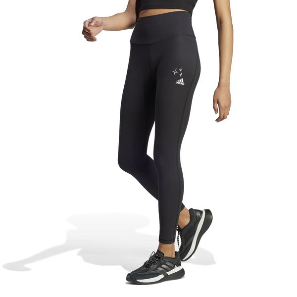 Legginsy fitness damskie Adidas. Czarne legginsy adidas, bez wzorów, z bawełny, sportowe. Za 199.99 zł.