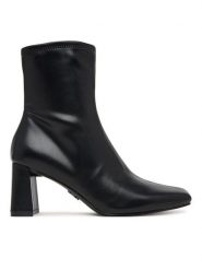 Steve Madden Botki Hurst SM11003498 Czarny. Czarne botki Steve Madden, bez wzorów, ze skóry, bez obcasa, na słupku, bez zapięcia. Za 429.99 zł.