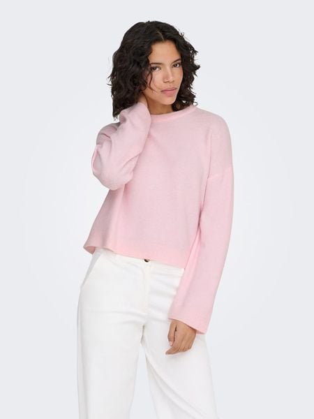 ONLY Sweter "Simoni" w kolorze jasnoróżowym rozmiar: S. Różowe swetry ONLY, s, bez wzorów, bez ramiączek. Za 78.84 zł.