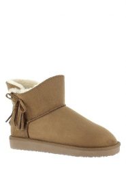 ISLAND BOOT Botki zimowe "Cullen" w kolorze jasnobrązowym rozmiar: 37. Brązowe botki Island Boot, bez wzorów, z materiału, bez obcasa, bez zapięcia. Za 149.31 zł.