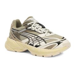 Buty PUMA X Pleasures Velophasis Overdyed. Brązowe buty sportowe lifestyle Puma, bez wzorów, bez zapięcia. Za 289.99 zł.