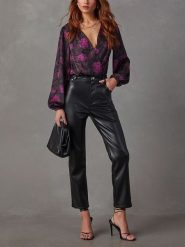 Milan Kiss Bluzka w kolorze fioletowym rozmiar: XL. Różowe bluzki Milan Kiss, xl, bez wzorów, bez kołnierzyka, bez ramiączek. Za 131.12 zł.