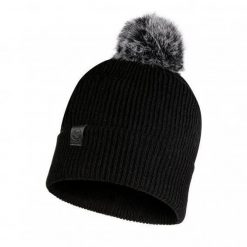 Czapka sportowa unisex Buff Knitted Hat Kesha Black wewnętrzna opaska z polaru. Czarne czapki zimowe Buff, bez wzorów, z dzianiny, eleganckie. Za 168.40 zł.