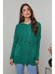 Soft Cashmere Sweter w kolorze zielonym rozmiar: 38/40. Zielone swetry Soft Cashmere, bez wzorów, z kaszmiru, klasyczne, bez ramiączek. Za 130.19 zł.
