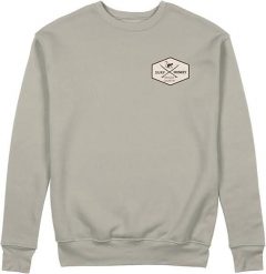 Bluza z naszywką – okrągły dekolt / dla dorosłych (beżowa). Brązowe bluzy z kapturem SURF MONKEY, m, z aplikacjami, z bawełny, bez kaptura. Za 269.95 zł.