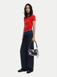 Desigual Torebka Half Logo Trokel 25WAXPAQ Brązowy. Brązowe torebki klasyczne Desigual, bez wzorów, ze skóry, bez dodatków. Za 219.99 zł.