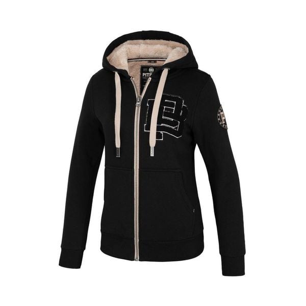 Bluza damska Pitbull rozpinana z kapturem Sherpa Ruffina. Czarne bluzy PITBULL, s, bez wzorów, bez ramiączek, z kapturem. Za 269.00 zł.