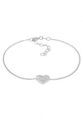 Elli Damskie Serce Walentynkowe Romantyczna Miłość z cyrkoniami w srebrze próby 925 Sterling Silver Bransoletki 1 ct. Szare bransoletki Elli, z cyrkonią, srebrne. Za 208.99 zł.