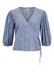 Object Bluzka "Ema" w kolorze niebieskim rozmiar: 34. Niebieskie bluzki Object, bez wzorów, z wiskozy, bez kołnierzyka, bez ramiączek. Za 32.98 zł.