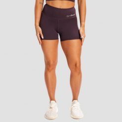 Spodenki damskie fitness slim z wysokim stanem BEAT Berrywood. Czerwone szorty sportowe GYMBEAM, bez wzorów, z elastanu, z podwyższonym stanem, do biegania. Za 85.90 zł.