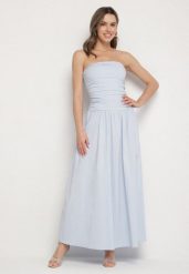 Niebieska Sukienka z Bawełny Typu Bodycon Filarose. Niebieskie sukienki Born2be, na co dzień, l, bez wzorów, z bawełny, eleganckie, bez kołnierzyka, bez ramiączek, maxi, bodycon. W wyprzedaży za 152.99 zł.