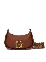 LOVE MOSCHINO Torebka JC4128PP1MLJ0201 Brązowy. Brązowe listonoszki Love Moschino, bez wzorów, ze skóry, bez dodatków. Za 579.99 zł.