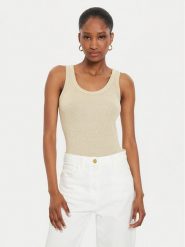 ViCOLO Top UB0009 Złoty Regular Fit. Żółte topy ViCOLO, l, bez wzorów, z wiskozy, bez kołnierzyka, bez ramiączek. Za 109.99 zł.