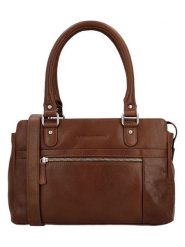 HIDE & STITCHES Skórzana torebka w kolorze jasnobrązowym - 27 x 19 x 8 cm rozmiar: onesize. Brązowe torebki klasyczne HIDE & STITCHES, bez wzorów, z materiału, przez ramię, bez dodatków. Za 260.99 zł.