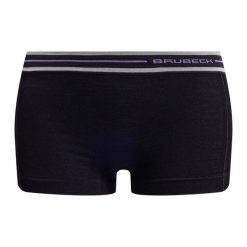 Bokserki z wełną merino damskie Brubeck ACTIVE WOOL. Czarne bokserki damskie Brubeck, bez wzorów, z materiału. Za 59.99 zł.
