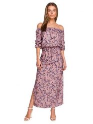 Stylove Sukienka ze wzorem rozmiar: M. Sukienki Stylove, m, bez wzorów, z wiskozy, bez kołnierzyka, bez ramiączek, maxi. Za 224.52 zł.