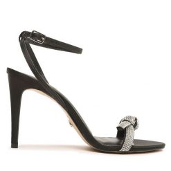 Sandały Eva Longoria. Czarne sandały Eva Longoria, bez wzorów, bez obcasa, na szpilce, bez zapięcia. Za 549.99 zł.