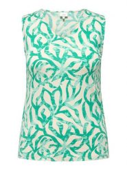 ONLY Carmakoma Top "Greta" w kolorze zielono-kremowym rozmiar: 46/48. Brązowe topy Only Carmakoma, s, bez wzorów, z wiskozy, klasyczne, bez kołnierzyka, bez ramiączek. Za 28.51 zł.