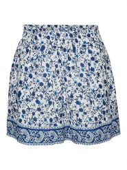Vero Moda Szorty "Milan" w kolorze biało-niebieskim rozmiar: S. Białe szorty Vero Moda, bez wzorów, z bawełny. Za 66.16 zł.