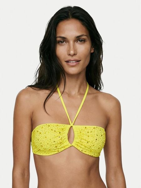 Guess Góra od bikini E6GJ35 MC040 Zielony. Zielone bikini Guess, z aplikacjami. Za 349.99 zł.