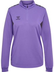 Damska bluza dresowa half zip Hummel Authentic. Szare bluzy z kapturem Hummel, na wiosnę, l, bez wzorów, z dresówki, bez kaptura, na fitness i siłownię. Za 173.90 zł.