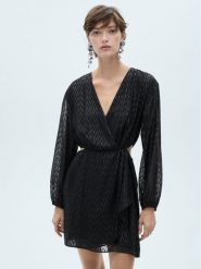 Mango Sukienka koktajlowa 77099065 Czarny Regular Fit. Czarne sukienki Mango, xl, bez wzorów, z syntetyku, wizytowe, bez kołnierzyka, bez ramiączek. Za 69.99 zł.