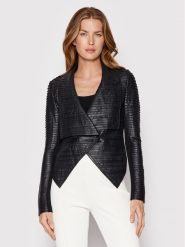 Marciano Guess Kurtka skórzana 2YGL03 7167Z Czarny Regular Fit. Czarne kurtki Marciano Guess, z aplikacjami, ze skóry, bez kaptura. Za 1,899.00 zł.