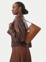 Calvin Klein Torebka Mix Media Shoulder Bag LV04F3886G Brązowy. Brązowe torebki klasyczne Calvin Klein, bez wzorów, ze skóry, bez dodatków. Za 529.99 zł.