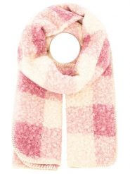 Zwillingsherz Szal "Karo & Teddy" w kolorze kremowo-jasnoróżowym - 180 x 60 cm rozmiar: onesize. Brązowe szaliki i kominy Zwillingsherz, bez wzorów, z materiału. Za 147.91 zł.