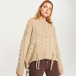 Ażurowy sweter - Beżowy. Swetry marki Reserved. Za 79.99 zł.