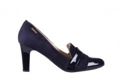 Czółenka Bayla-097 LZ6980-816 Granat, Skóra naturalna - 36. Niebieskie czółenka Bayla, bez wzorów, ze skóry, eleganckie, bez obcasa, na słupku, bez zapięcia. W wyprzedaży za 89.10 zł.