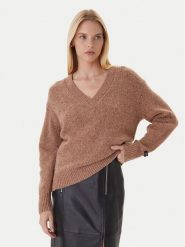 Calvin Klein Jeans Sweter Chunky LV044D328G Brązowy Regular Fit. Brązowe swetry Calvin Klein Jeans, l, bez wzorów, z jeansu, bez ramiączek. Za 529.99 zł.