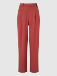 Pepe Jeans Spodnie garniturowe "Berila" w kolorze ceglanym rozmiar: XS. Czerwone spodnie materiałowe Pepe Jeans, bez wzorów, z jeansu, z podwyższonym stanem. Za 167.67 zł.