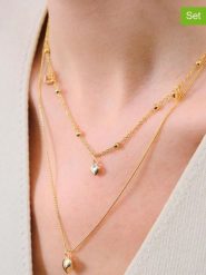 Lodie Silver Naszyjniki (2 szt.) z elementami ozdobnymi rozmiar: onesize. Szare naszyjniki Lodie Silver, z materiału, z mosiądzu. Za 56.66 zł.