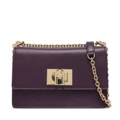 Torebka Furla. Fioletowe kopertówki Furla, bez wzorów, wizytowe, bez dodatków. Za 1,559.00 zł.