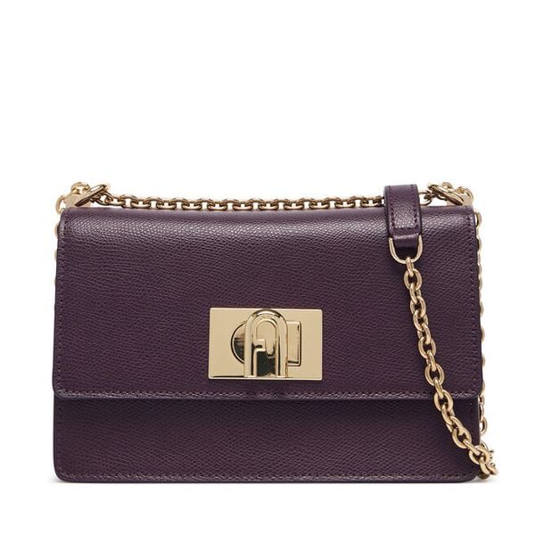 Torebka Furla. Fioletowe kopertówki Furla, bez wzorów, wizytowe, bez dodatków. Za 1,559.00 zł.