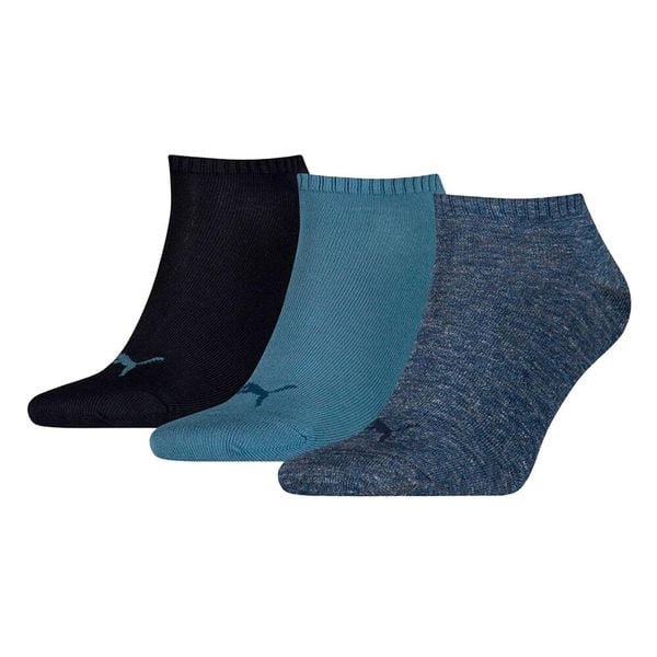 Zwykłe Skarpety Do Kostki Unisex Dla Dorosłych (zestaw 3 Sztuk). Niebieskie skarpetki Puma, bez wzorów. Za 57.99 zł.