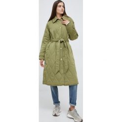 Scotch & Soda płaszcz damski kolor zielony przejściowa. Zielone płaszcze Scotch & Soda, l, bez wzorów, z materiału, bez kaptura. Za 1,159.90 zł.