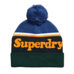 Kapelusz damski Superdry Essential Logo. Niebieskie kapelusze Superdry, bez wzorów. Za 106.75 zł.