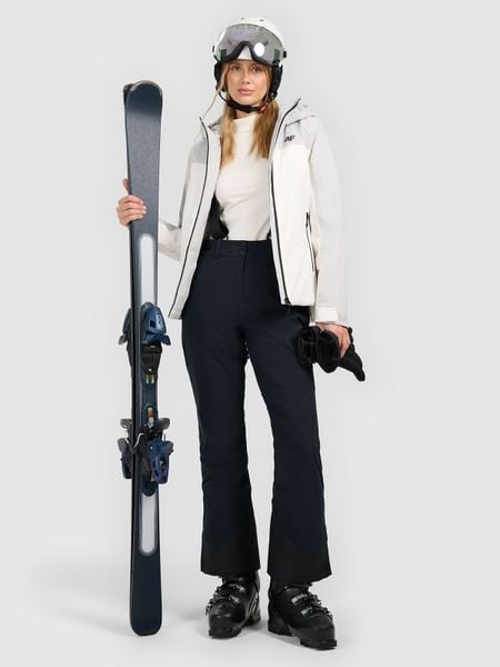 4F Spodnie narciarskie membrana 10000 damskie - czarne XL. Czarne spodnie narciarskie 4f, bez wzorów, z materiału, narciarskie. Za 499.99 zł.