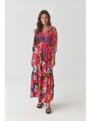 TATUUM Sukienka w kolorze różowym ze wzorem rozmiar: 42. Różowe sukienki Tatuum, bez wzorów, z wiskozy, bez kołnierzyka, bez ramiączek, maxi. Za 158.47 zł.