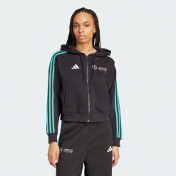 Bluza Z Kapturem Mercedes - Amg Petronas Formula One Team Dna Full Zip. Białe bluzy adidas, xl, bez wzorów, bez ramiączek, z kapturem. Za 299.00 zł.