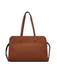 LOVE MOSCHINO Torebka JC4271PP0OKI0300 Brązowy. Brązowe shopper bag Love Moschino, bez wzorów, ze skóry, bez dodatków. Za 939.99 zł.