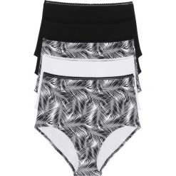 Figi z wysoką talią (5 par) bonprix czarno-biały. Figi marki bonprix. Za 49.95 zł.