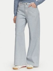 Guess Jeans Jeansy W6YA0O D1182 Niebieski Wide Leg. Niebieskie jeansy Guess Jeans, z aplikacjami, z bawełny. Za 519.99 zł.
