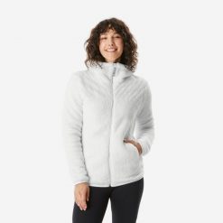 Polar turystyczny damski Quechua NH500 Warm. Białe bluzy z polaru QUECHUA, m, bez wzorów, z dzianiny, trekkingowe. Za 149.99 zł.