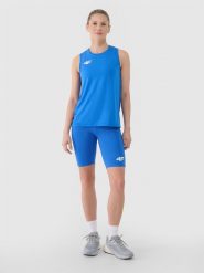4F Legginsy kolarki treningowe damskie - niebieskie XXL. Niebieskie legginsy 4f, bez wzorów, z dzianiny, sportowe. Za 109.99 zł.