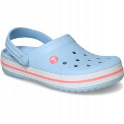 Crocs Damskie Buty Chodaki Klapki Crocband 11016 Clog. Białe klapki Crocs, bez wzorów, z materiału, bez obcasa, bez zapięcia. Za 289.99 zł.