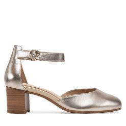 Półbuty Tamaris. Żółte półbuty wsuwane Tamaris, bez wzorów, bez obcasa, na obcasie. Za 279.99 zł.